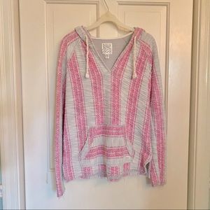 Billabong Pink and Grey Baja Joe Surf/Beach Hoodie